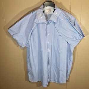 Van Heusen 2XL Blue and White Patterned Dress Shirt
